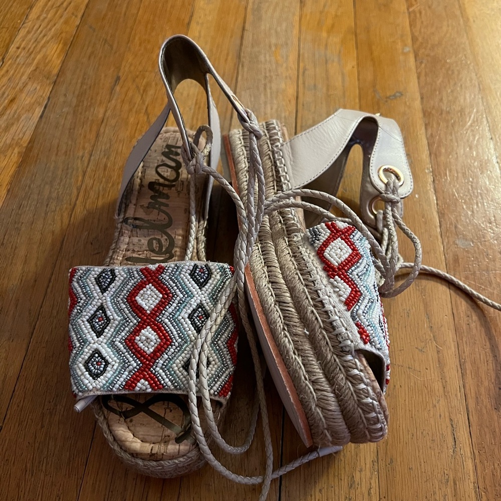 Sam Edelman Beaded Espadrille Sandals
